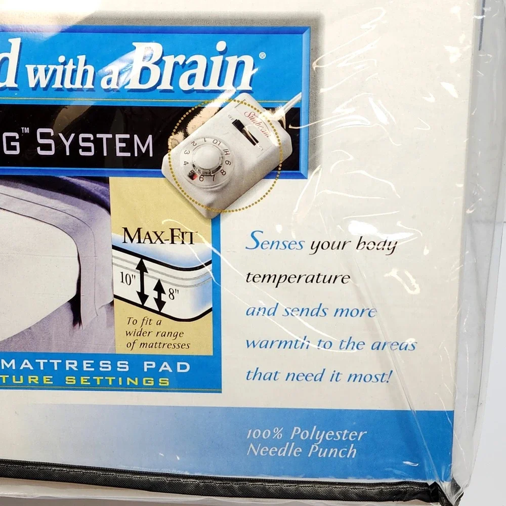 NIB VTG  Sunbeam Heated Mattress Pad 